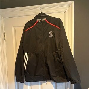 Black and Red Men's Trump national Bedminster adidas golf Jacket